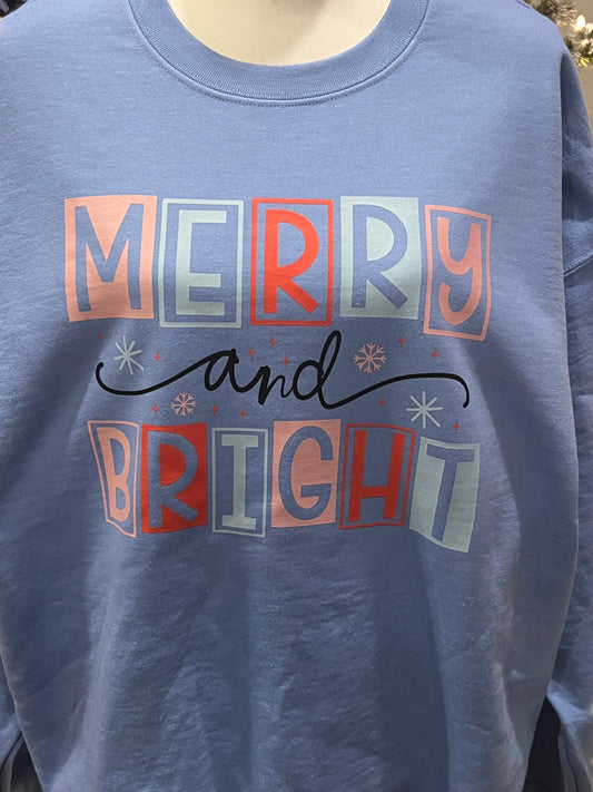 Merry and Bright Christmas Sweatshirt