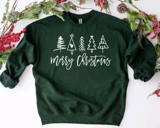 Christmas Trees Merry Christmas Sweatshirt